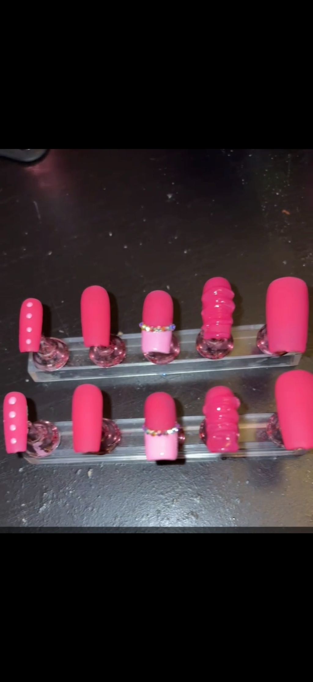 PRETTY IN PINK CUSTOM PRESS ONS